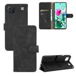 For LG K92 5G Solid Color Skin Feel Magnetic Buckle Horizontal Flip Calf Texture PU Leather Case with Holder & Card Slots & Wallet(Black)