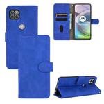 For Motorola Moto G 5G Solid Color Skin Feel Magnetic Buckle Horizontal Flip Calf Texture PU Leather Case with Holder & Card Slots & Wallet(Blue)