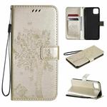 For OPPO Realme C11 Tree & Cat Embossed Pattern Horizontal Flip Leather Case with Holder & Card Slots & Wallet & Lanyard(Gold)