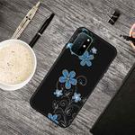 For OnePlus 8T Oil Embossed Coloured Drawing Pattern Shockproof  TPU Protective Case(Little Orchid)
