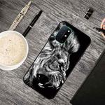 For OnePlus 8T Oil Embossed Coloured Drawing Pattern Shockproof  TPU Protective Case(Lion)