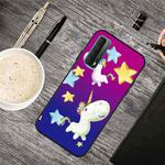 For Huawei P Smart 2021 Oil Embossed Coloured Drawing Pattern Shockproof  TPU Protective Case(Little Pegasus)