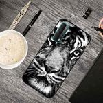 For Huawei P Smart 2021 Oil Embossed Coloured Drawing Pattern Shockproof  TPU Protective Case(White Tiger)