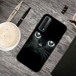 For Huawei P Smart 2021 Oil Embossed Coloured Drawing Pattern Shockproof  TPU Protective Case(Whiskers)