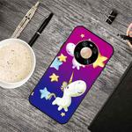 For Huawei Mate 40 Oil Embossed Coloured Drawing Pattern Shockproof  TPU Protective Case(Little Pegasus)