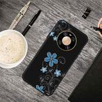 For Huawei Mate 40 Pro Oil Embossed Coloured Drawing Pattern Shockproof  TPU Protective Case(Little Orchid)