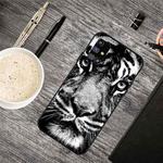 For Samsung Galaxy M51 Oil Embossed Coloured Drawing Pattern Shockproof  TPU Protective Case(White Tiger)