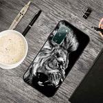 For Samsung Galaxy S20 FE Oil Embossed Coloured Drawing Pattern Shockproof  TPU Protective Case(Lion)