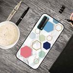 For Huawei P Smart 2021 Frosted Fashion Marble Shockproof  TPU Protective Case(More Six-sided Rows)