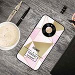 For Huawei Mate 40 Frosted Fashion Marble Shockproof  TPU Protective Case(Golden Triangle)