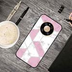For Huawei Mate 40 Frosted Fashion Marble Shockproof  TPU Protective Case(White Block)