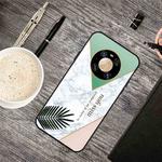 For Huawei Mate 40 Frosted Fashion Marble Shockproof  TPU Protective Case(Green Grass)
