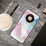 For Huawei Mate 40 Pro Frosted Fashion Marble Shockproof  TPU Protective Case(Multicolor Square)