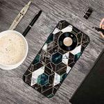 For Huawei Mate 40 Pro Frosted Fashion Marble Shockproof  TPU Protective Case(Hexagon Black)