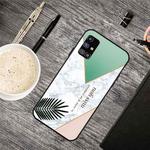 For Samsung Galaxy M51 Frosted Fashion Marble Shockproof  TPU Protective Case(Green Grass)