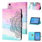 For Huawei Honor Pad 6 / X6 & Enjoy 2 & MatePad T10 / T10S Colored Drawing Stitching Horizontal Flip Leather Case TPU Bottom Case with Holder & Card Slots & Anti-skid Strip & Pen Slot(Colorful Mandala)