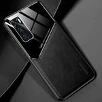 For vivo V20 SE All-inclusive Leather + Organic Glass Protective Case with Metal Iron Sheet(Black)
