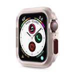 Silicone Frame Protective Case For Apple Watch Series 6 & SE & 5 & 4 44mm(Wine Red)