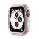 Silicone Frame Protective Case For Apple Watch Series 6 & SE & 5 & 4 44mm(Light Green)