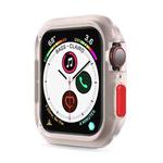 Silicone Frame Protective Case For Apple Watch Series 6 & SE & 5 & 4 44mm(Red)