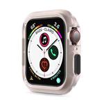 Silicone Frame Protective Case For Apple Watch Series 6 & SE & 5 & 4 44mm(Transparent Grey)