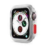 Silicone Frame Protective Case For Apple Watch Series 6 & SE & 5 & 4 44mm(Red)