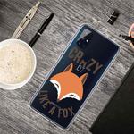 For OnePlus Nord N10 5G Colored Drawing Clear TPU Protective Cases(Fox Head)