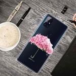 For OnePlus Nord N10 5G Colored Drawing Clear TPU Protective Cases(Flower Umbrella)