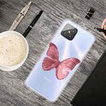For Huawei Nova 8 SE Colored Drawing Clear TPU Protective Cases(Red Butterfly)