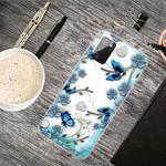For Samsung Galaxy A02s US Version Colored Drawing Clear TPU Protective Cases(Chrysanthemum Butterfly)