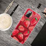 For Samsung Galaxy A02s US Version Colored Drawing Clear TPU Protective Cases(Love Strawberry)