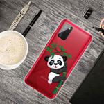 For Samsung Galaxy A02s US Version Colored Drawing Clear TPU Protective Cases(Panda)
