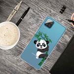 For Samsung Galaxy A12 Colored Drawing Clear TPU Protective Cases(Panda)
