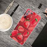 For Samsung Galaxy S21+ 5G Colored Drawing Clear TPU Protective Cases(Love Strawberry)