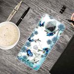 For Xiaomi Mi 10T Lite 5G Colored Drawing Clear TPU Protective Cases(Chrysanthemum Butterfly)