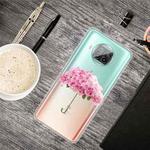 For Xiaomi Mi 10T Lite 5G Colored Drawing Clear TPU Protective Cases(Flower Umbrella)