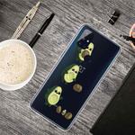 For OnePlus Nord N10 5G Colored Drawing Clear TPU Protective Cases(Avocado)