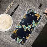 For OnePlus Nord N10 5G Colored Drawing Clear TPU Protective Cases(Dorking Butterfly)