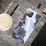For Huawei Nova 8 SE Colored Drawing Clear TPU Protective Cases(Black Rose)