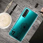 For Huawei P Smart 2021 Colored Drawing Clear TPU Protective Cases(Dandelion)