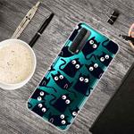 For Huawei P Smart 2021 Colored Drawing Clear TPU Protective Cases(Funny Cat)