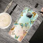 For Xiaomi Mi 10T Lite 5G Colored Drawing Clear TPU Protective Cases(Dorking Butterfly)