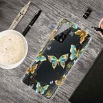 For Xiaomi Mi 10T Pro Colored Drawing Clear TPU Protective Cases(Dorking Butterfly)