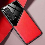 For Huawei Nova 7 All-inclusive Leather + Organic Glass Protective Case with Metal Iron Sheet(Red)