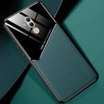 For Huawei Maimang 7 / Mate 20 Lite All-inclusive Leather + Organic Glass Protective Case with Metal Iron Sheet(Green)