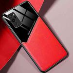 For Huawei Honor Play4 Pro / V30 Pro All-inclusive Leather + Organic Glass Protective Case with Metal Iron Sheet(Red)