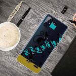 For OnePlus Nord N100 Shockproof Painted Transparent TPU Protective Case(Stair Cat)