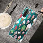 For Huawei P Smart 2021 Shockproof Painted Transparent TPU Protective Case(Ice Cream)