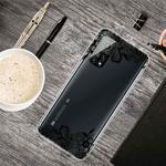 For Xiaomi Mi 10T Pro 5G Shockproof Painted Transparent TPU Protective Case(Lace Flower)