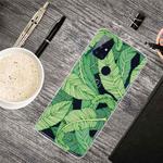 For OnePlus Nord N10 5G Shockproof Painted Transparent TPU Protective Case(Banana Leaf)